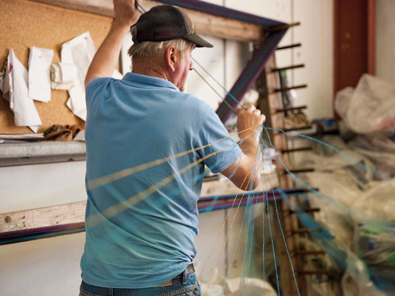 Производство ткани Harris Tweed