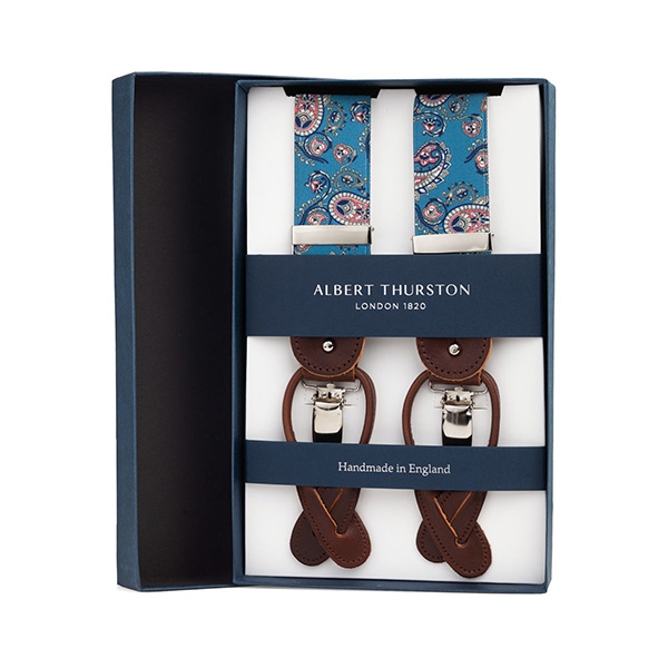  Подтяжки Albert Thurston Blue Paisley