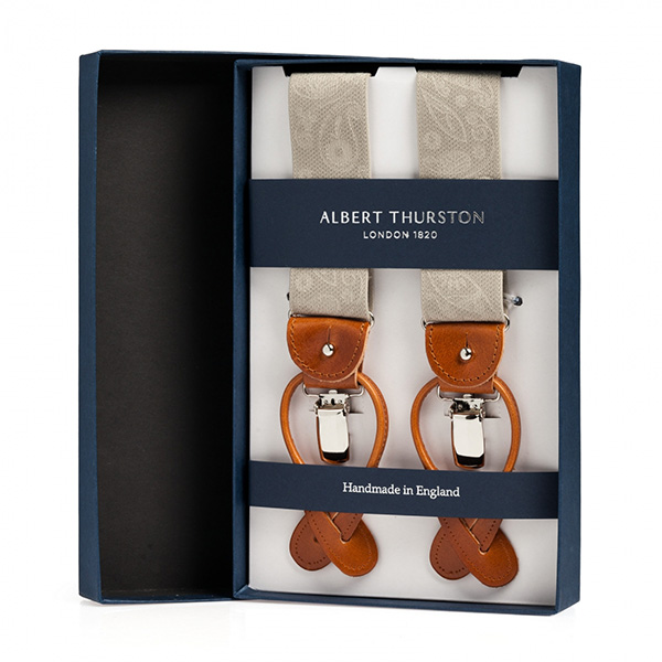  Подтяжки Albert Thurston Beige Paisley