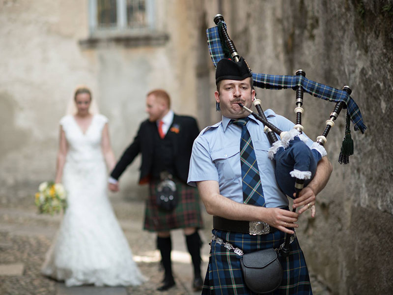  Шотландская свадьба волынщик