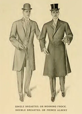 Двубортные сюртуки, XIX век
