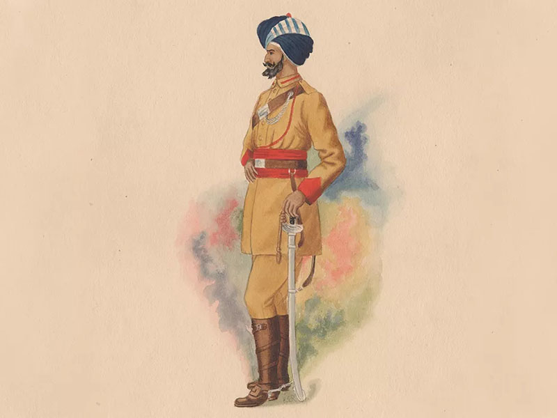 Индия британский стиль ткань цвета хаки