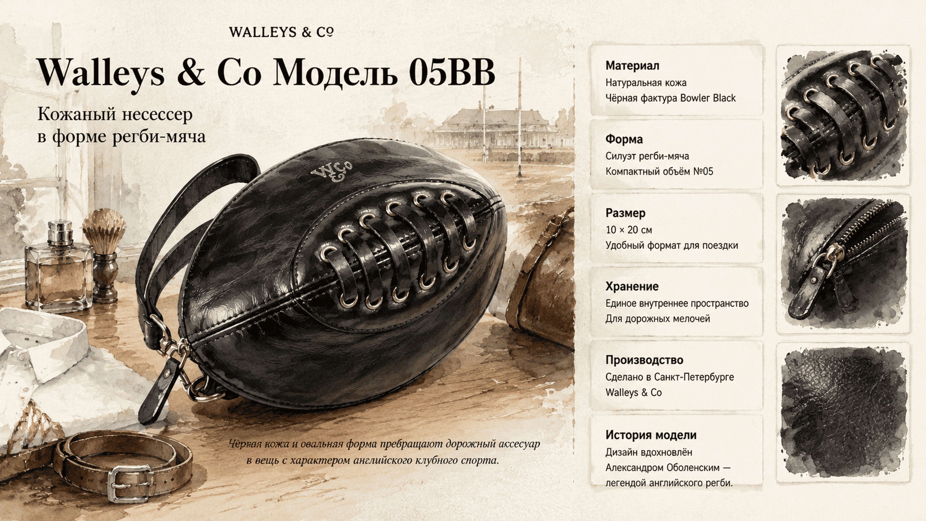 Инфографика Walleysmark Skid Bowler Black