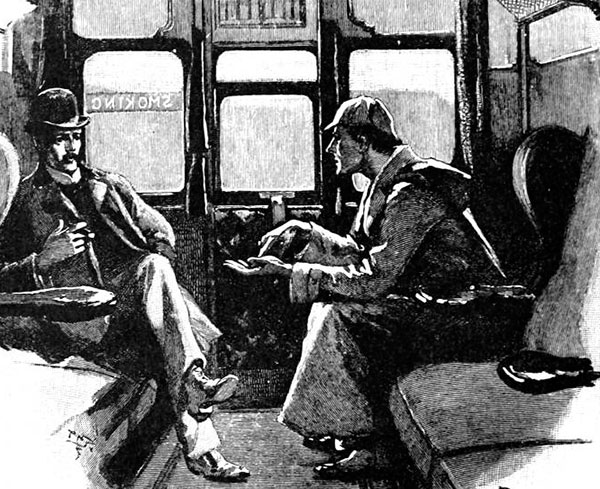Иллюстрация Шерлока Холмса в шляпе
