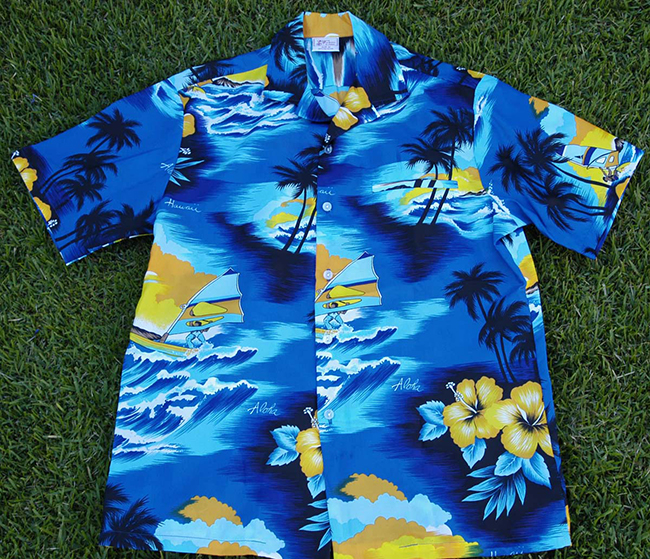 Пляжная гавайская рубашка из полиэстера 