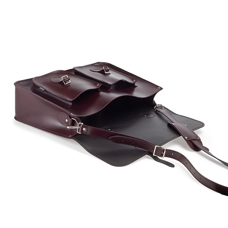 17.5-inch Classic Satchel Marsala Red
