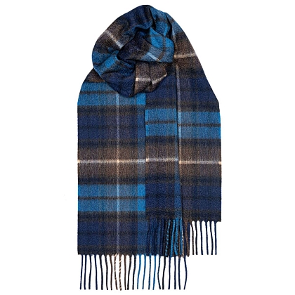 2Картинка Lochcarron Beau Buchanan Blue Tartan Luxury Cashmere Scarf