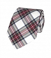 Hawes & Curtis White and Red Scottish Tartan Check Tie