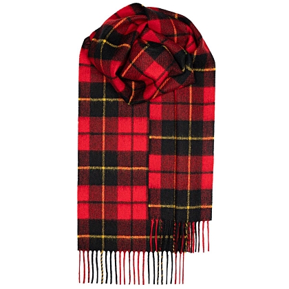 2Картинка Lochcarron Bowhill Wallace Modern Tartan Lambswool Scarf