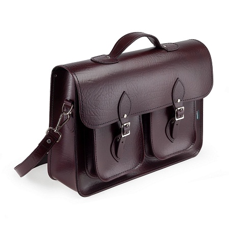 16-inch Classic Satchel Marsala Red