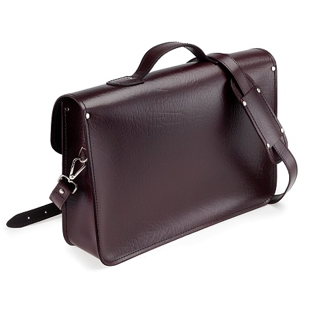 16-inch Classic Satchel Marsala Red