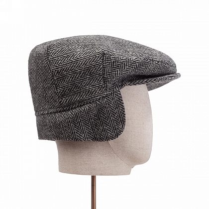 4Картинка Темно-серая плоская кепка Hanna Hats Vintage Ear Flap