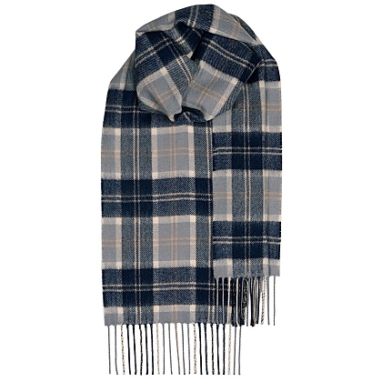 2Картинка Lochcarron Bowhill Bannockbane Grey Lambswool Tartan Scarf