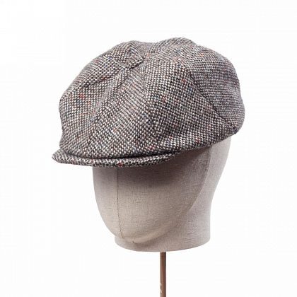 2Картинка Серая кепка восьмиклинка Hanna Hats Newsboy