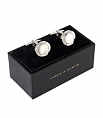 Hawes & Curtis Clear Round Mother of Pearl Cufflinks