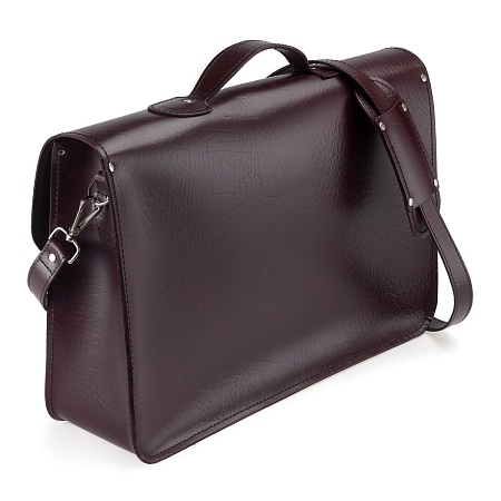 17.5-inch Classic Satchel Marsala Red