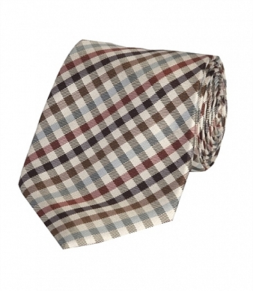 2Картинка Галстук Hawes & Curtis Brown and Red Small Check Tie