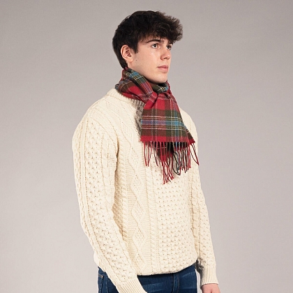 3Картинка Lochcarron Bowhill MacLean of Duart Weathered Tartan Lambswool Scarf