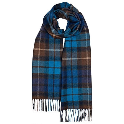 2Картинка Lochcarron Darwin Buchanan Blue Luxury Oversized Lambswool Scarf