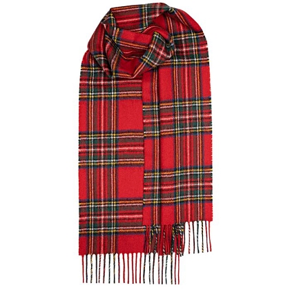 2Картинка Lochcarron Bowhill Stewart Royal Modern Tartan Lambswool Scarf