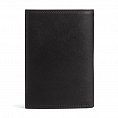 Pourchet LUXEMBO Cowhide Leather Bifold Card Holder & Coin Zip Pouch Black