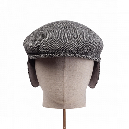 3Картинка Темно-серая плоская кепка Hanna Hats Vintage Ear Flap