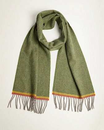 2Картинка Foxford Green Herringbone Lambswool Scarf