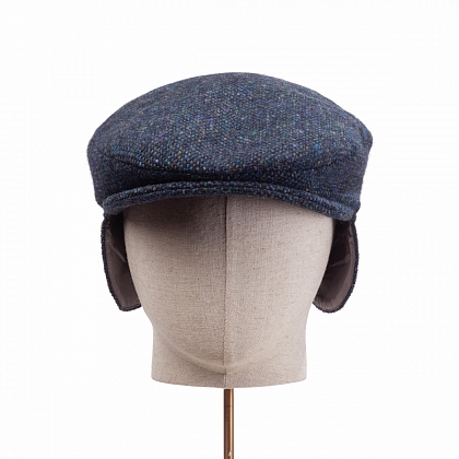 3Картинка Темно-голубая плоская кепка Hanna Hats Vintage Ear Flap