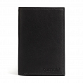 Pourchet LUXEMBO Cowhide Leather Bifold Card Holder & Coin Zip Pouch Black
