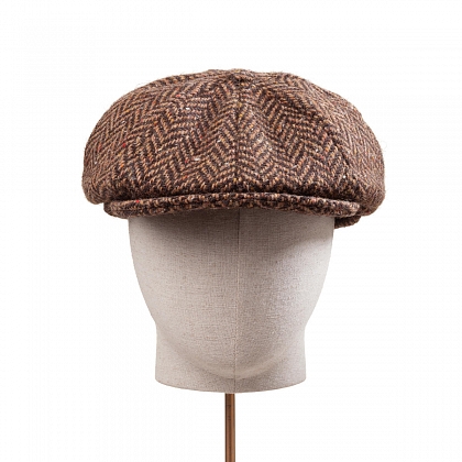 3Картинка Коричневая кепка восьмиклинка Hanna Hats Newsboy