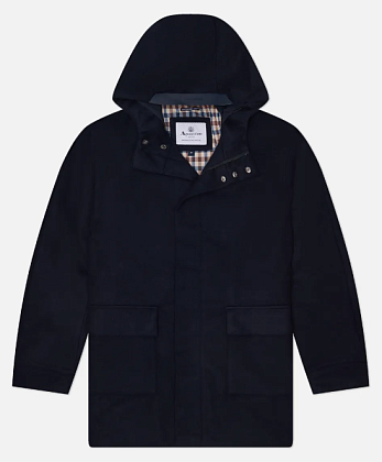 2Картинка Aquascutum Wool Hooded Active Navy