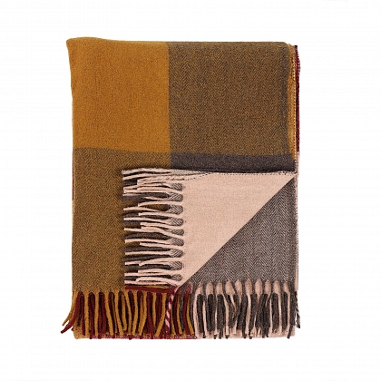 5Картинка Плед Herritage of Scotland Block Check Herringbone Light Spice