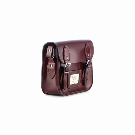 Mini Satchel Patent Oxblood Red