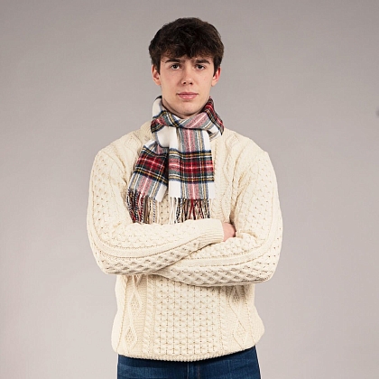 3Картинка Lochcarron Bowhill Stewart Dress Modern Tartan Lambswool Scarf