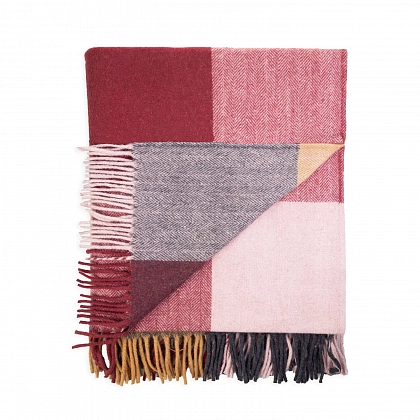 3Картинка Плед Herritage of Scotland Block Check Herringbone Light Spice
