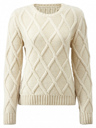 Original Montgomery Cross Check Sweater Ecru