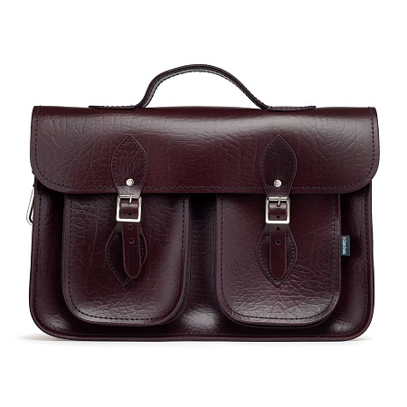14.5-inch Classic Satchel Marsala Red