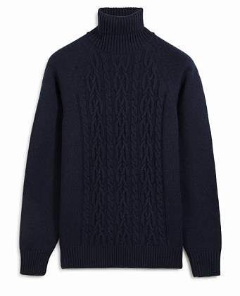 2Картинка Свитер Pond & Miller Cable Stitch Navy