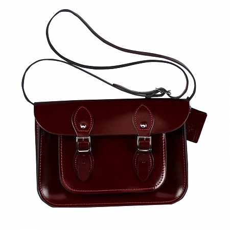 11-inch Classic Satchel Patent Oxblood Red