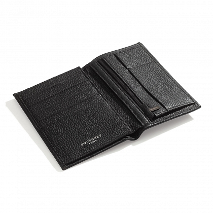 4Картинка Бумажник ETHAN Cowhide Leather Wallet Black