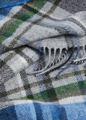 3Картинка Foxford Blue and Grey Lambswool Scarf