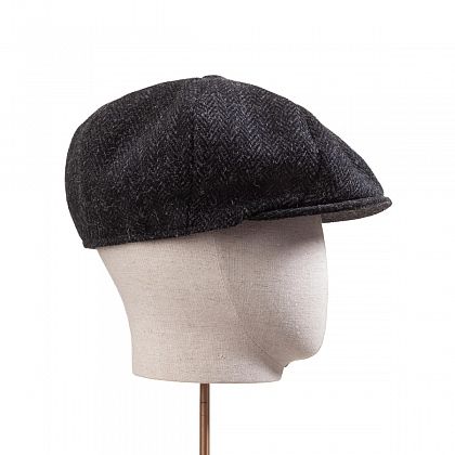 4Картинка Черная кепка восьмиклинка Hanna Hats
