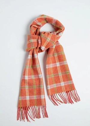 2Картинка Foxford Orange Check Lambswool Scarf