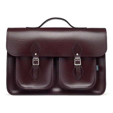 16-inch Classic Satchel Marsala Red