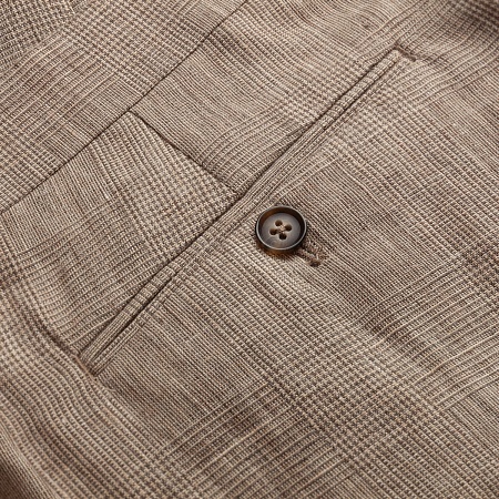 Брюки Hawes & Curtis Check Linen Trs Brown
