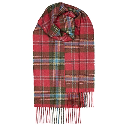 2Картинка Lochcarron Bowhill MacLean of Duart Weathered Tartan Lambswool Scarf