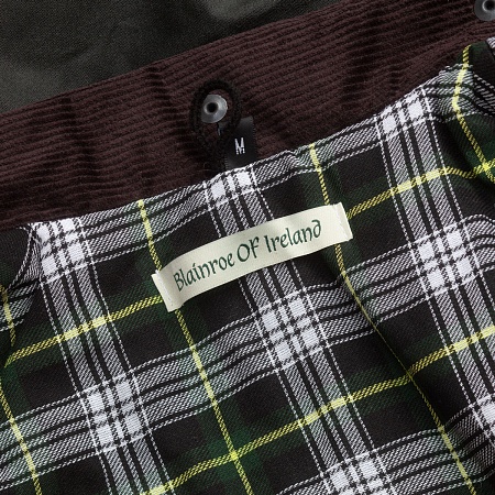 Blainroe of Ireland Padded Wax Jacket Green