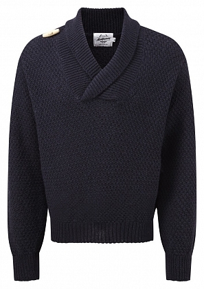 2Картинка Свитер Original Montgomery Mens Toggle Shawl Collar Sweater Navy Blue