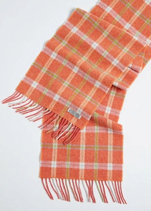 3Картинка Foxford Orange Check Lambswool Scarf