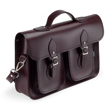 14.5-inch Classic Satchel Marsala Red